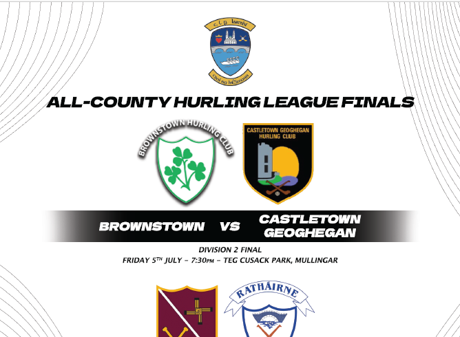 Comhghairdeas to all our clubs who participated in our hurling league finals this weekend