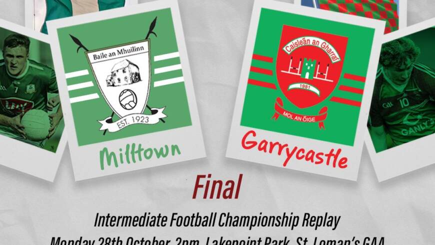 Intermediate Football Championship Final Replay – Venue Change