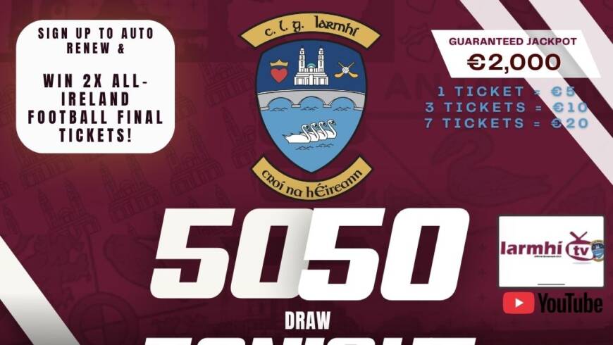 50/50 DRAW TONIGHT!
